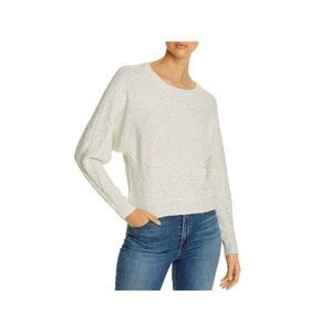 DESIGN HISTORY Womens Stretch Cuffed Long Sleeve Round Neck Wear To Work Top